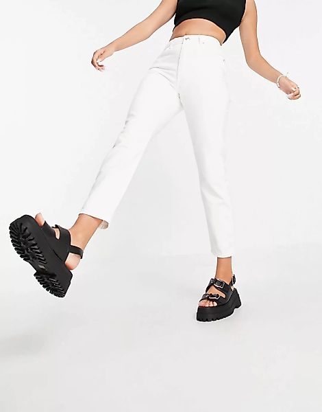 Noisy May – Mom-Jeans in Weiß günstig online kaufen