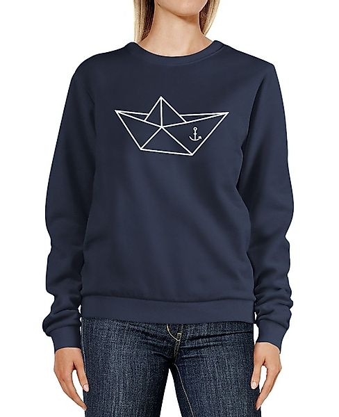 Neverless Sweatshirt Sweatshirt Damen Aufdruck maritim günstig online kaufen