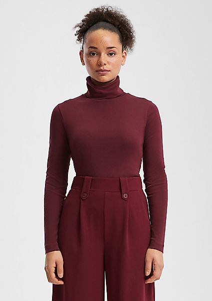 QS Langarmshirt Langarmshirt mit Rollkragen günstig online kaufen