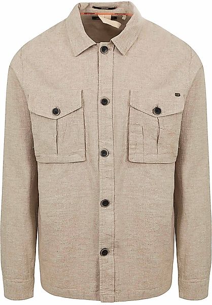 No Excess Überhemd Leinen Beige - Größe XL günstig online kaufen