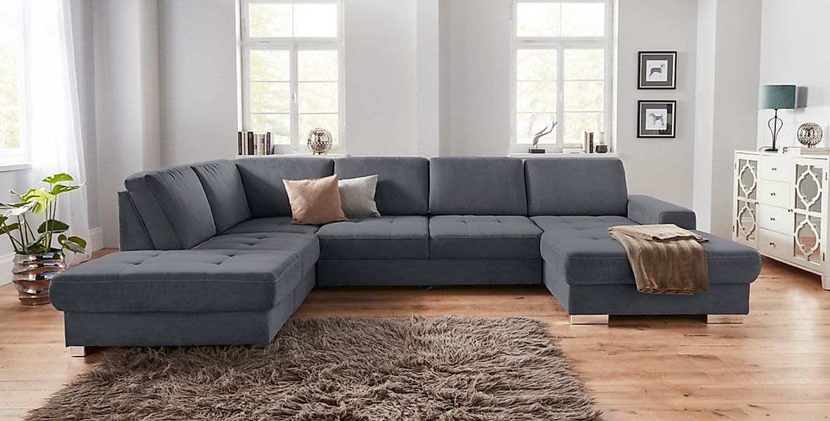 sit&more Wohnlandschaft "Santorini U-Form" mit Federkern und Sitztiefenvers günstig online kaufen