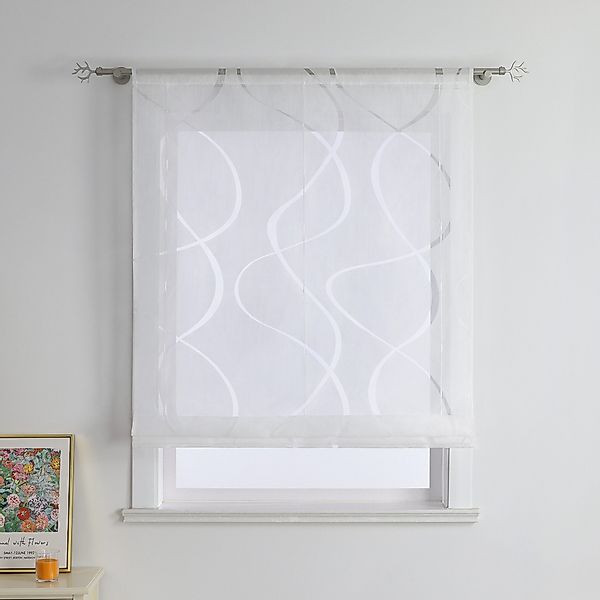 Joyswahl Raffrollo, mit Stangendurchzug, Küche Bändchenrollo günstig online kaufen