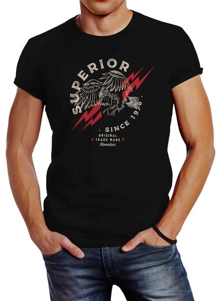 Neverless Print-Shirt Herren T-Shirt Superior Eagle günstig online kaufen