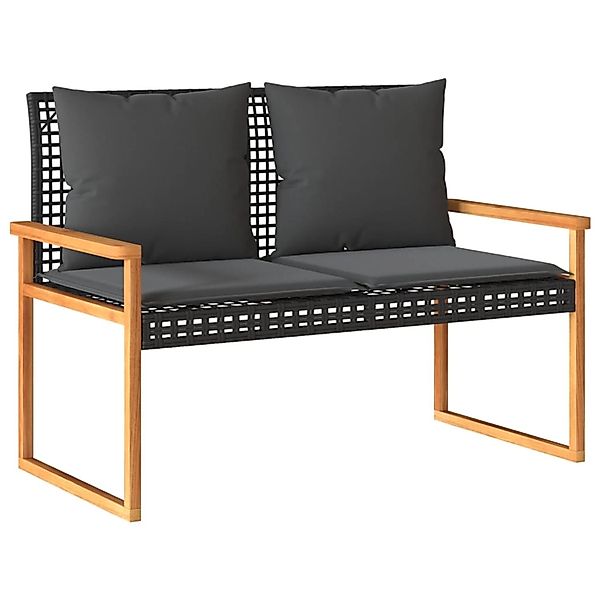 vidaXL Gartenbank Gartenbank mit Kissen Schwarz günstig online kaufen