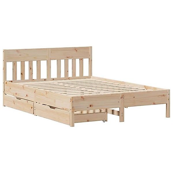 vidaXL Bett Massivholzbett ohne Matratze 160x200 cm Kiefernholz günstig online kaufen