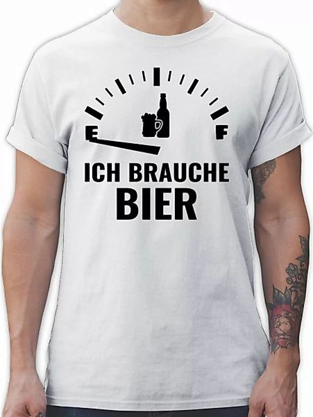 Shirtracer T-Shirt Ich brauche Bier - schwarz Sprüche Statement mit Spruch günstig online kaufen