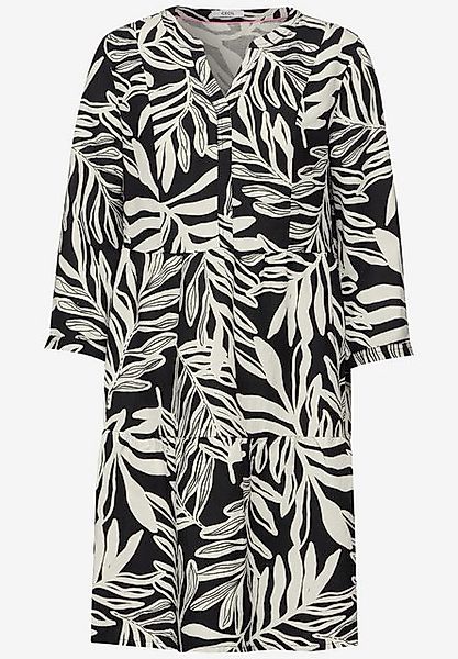 Cecil A-Linien-Kleid LINEN_LI/CV Split Neck Print D günstig online kaufen