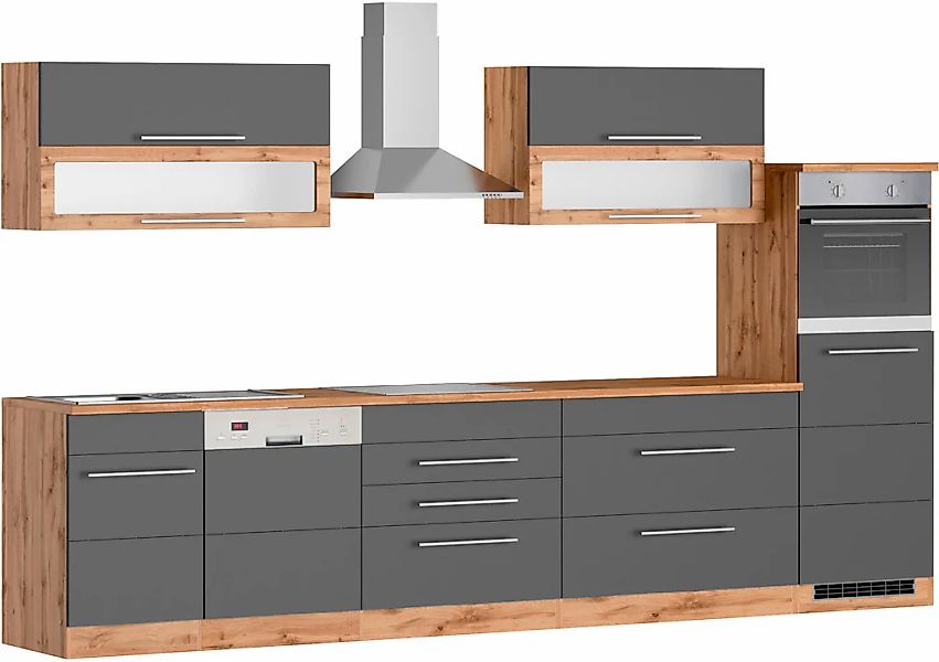 HELD MÖBEL Küchenzeile "Wien", Breite 350 cm, wahlweise mit E-Geräten günstig online kaufen