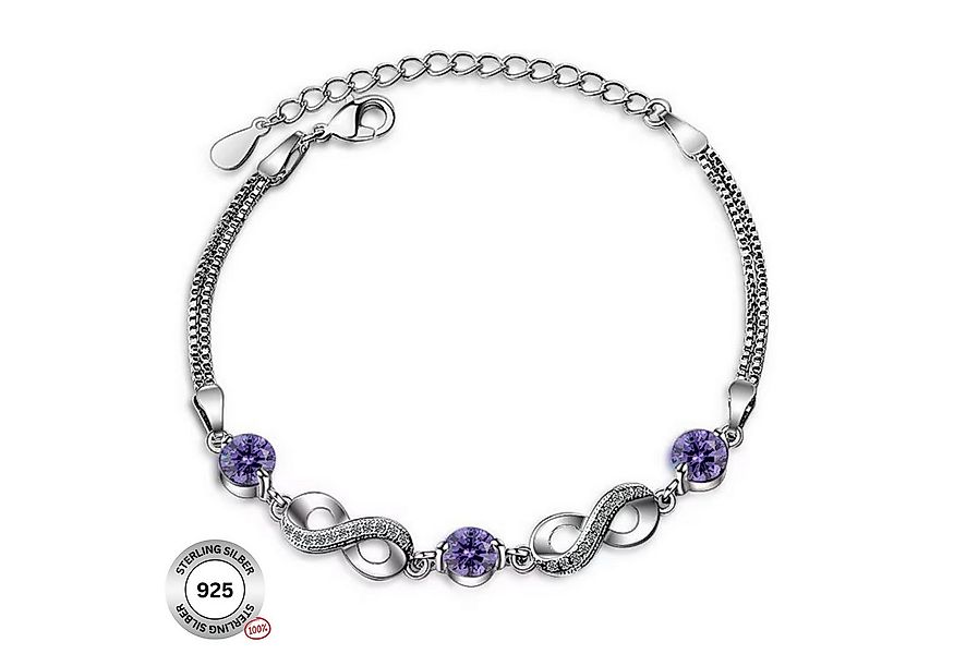 Felino Silberarmband Armband Infinity Damen Frauen Diamanten Lila Unendlich günstig online kaufen