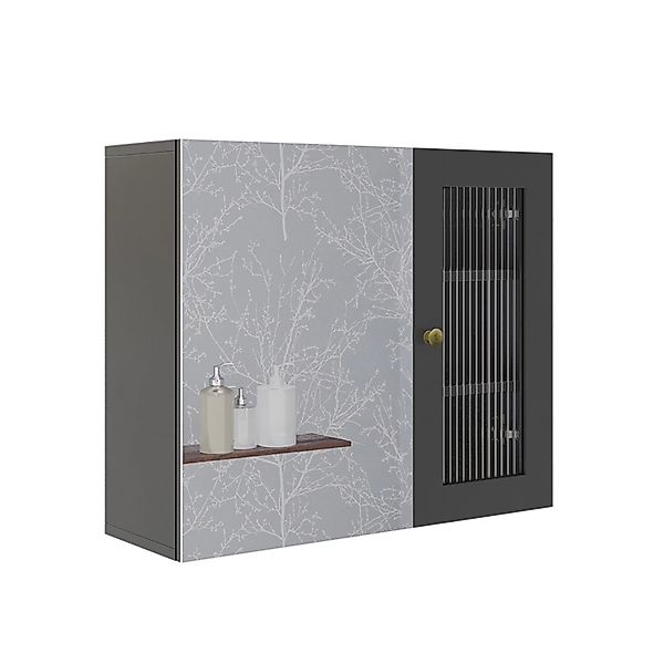 Vicco Badspiegelschrank Malte Grau 60 x 50 cm mit Spiegel günstig online kaufen