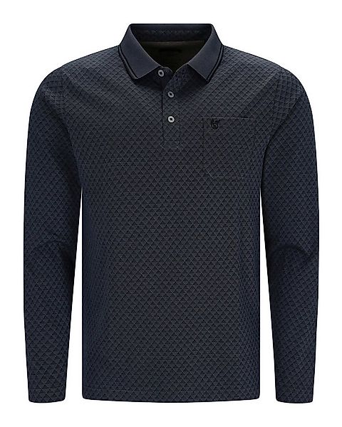 Hajo Poloshirt Softknit-Polo in Dreieck-Jacquard allover günstig online kaufen