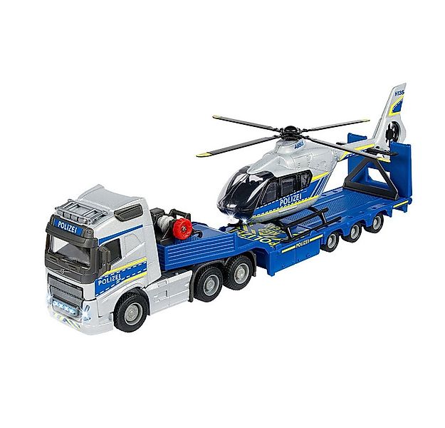 majORETTE Spielzeug-Traktor Volvo - Polizeitruck mit Helikopter - ca. 35 cm günstig online kaufen