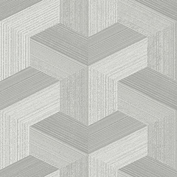 Origin Wallcoverings Strukturtapete 3D-Muster Grau 0.53 x 10.05 m 347947 günstig online kaufen