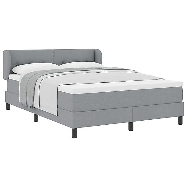vidaXL Boxspringbett mit Matratze Hellgrau 160 x 200 cm Stoff 3340031 günstig online kaufen