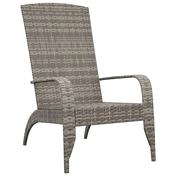 vidaXL Adirondack-Gartenstuhl Grau Poly Rattan 319695 günstig online kaufen