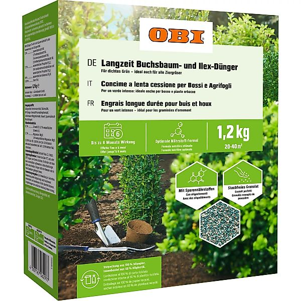 OBI Langzeit-Buchsbaum- und Ilex-Dünger 1,2 kg günstig online kaufen