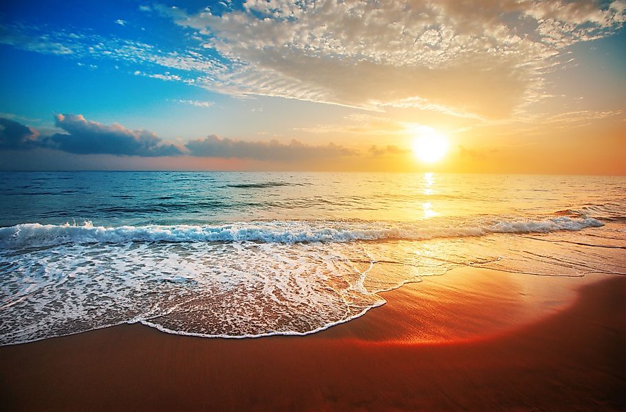 Papermoon Fototapete Beach Sunset, glatt günstig online kaufen