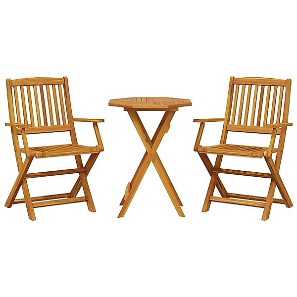 vidaXL 3-Tlg Bistro-Set Klappbar Massivholz Akazie 3295250 günstig online kaufen