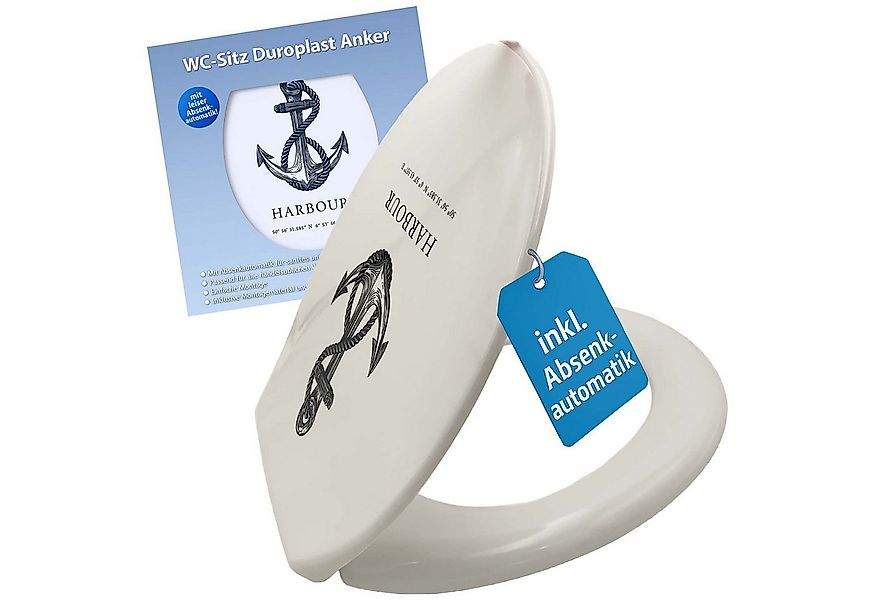 BURI WC-Sitz mit Absenkautomatik Toilettendeckel Klobrille Toilettensitz 3D günstig online kaufen