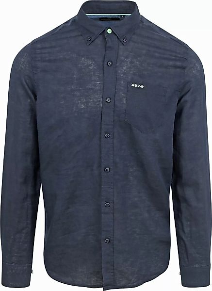 NZA Hemd Okarito Leinen Navy - Größe M günstig online kaufen