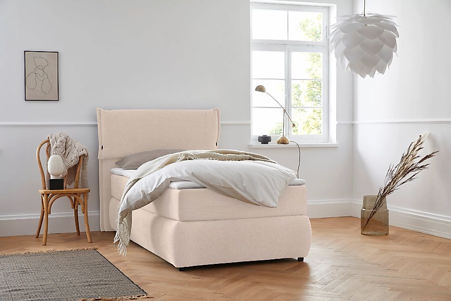 andas Boxspringbett "Jenson", in 4 Farben, 4 Breiten, 3 Matratzenarten in 2 günstig online kaufen