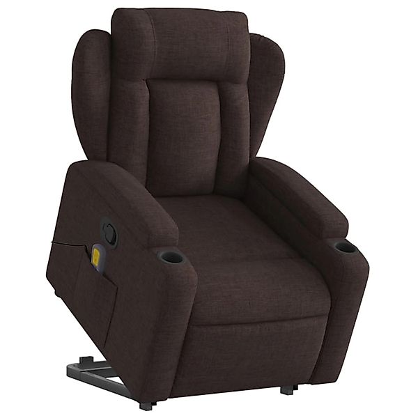 vidaXL Sessel Massagesessel mit Aufstehhilfe Dunkelbraun günstig online kaufen