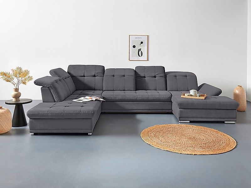 COTTA Wohnlandschaft "Holiday U-Form mit Sitztiefen-, Armteil- und Kopfteil günstig online kaufen