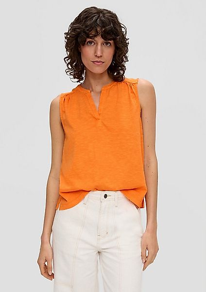 s.Oliver Muscleshirt T-Shirt Ärmelloses Shirt mit Tunika-Ausschnitt und Gar günstig online kaufen
