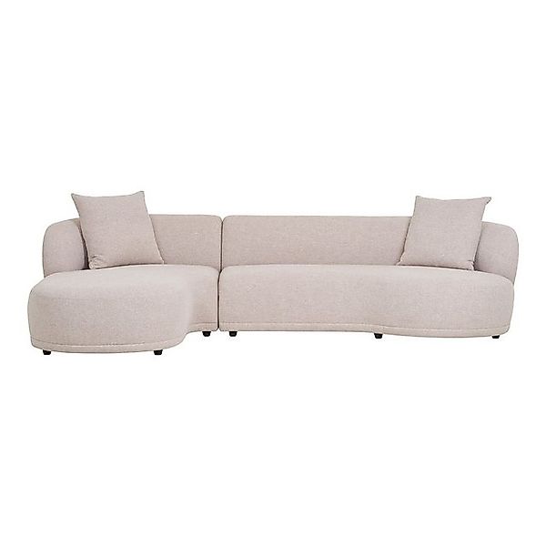 freiraum Ecksofa Kingston, 2 Kissen, organische Form, in Beige / Naturfarbe günstig online kaufen
