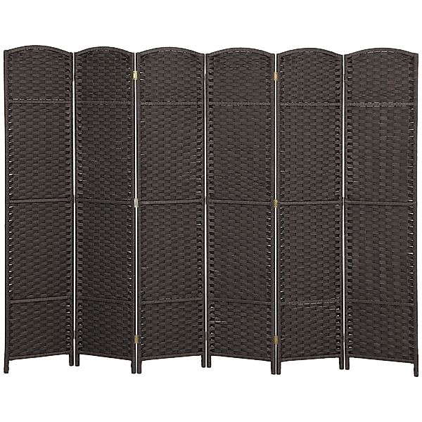 HOMCOM Paravent 6-teilig 240 x 170 cm Raumteiler Faltbar Trennwand aus Bamb günstig online kaufen