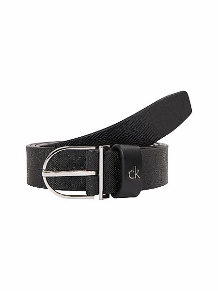 Calvin Klein Ledergürtel "CK METAL ROUND BUCKLE 2.5 MONO" mit Logoschriftzu günstig online kaufen