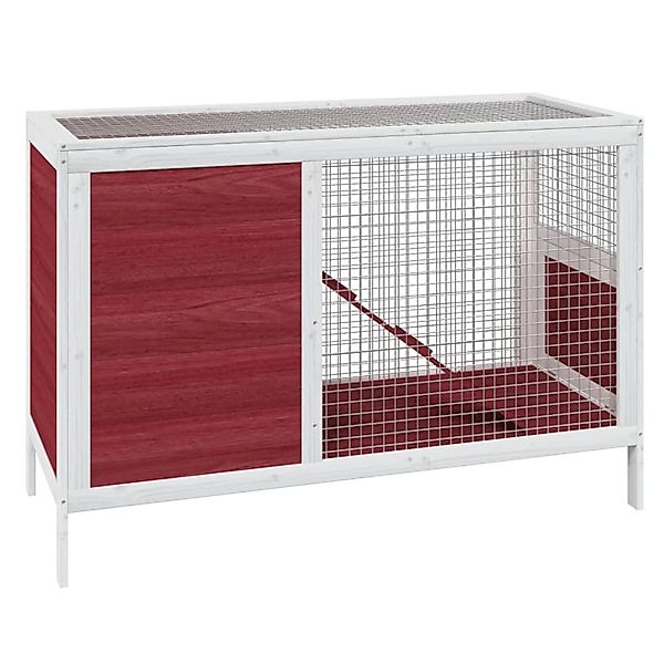 vidaXL Kaninchenstall Mokka 103x44x69,5 cm Massivholz Kiefer günstig online kaufen