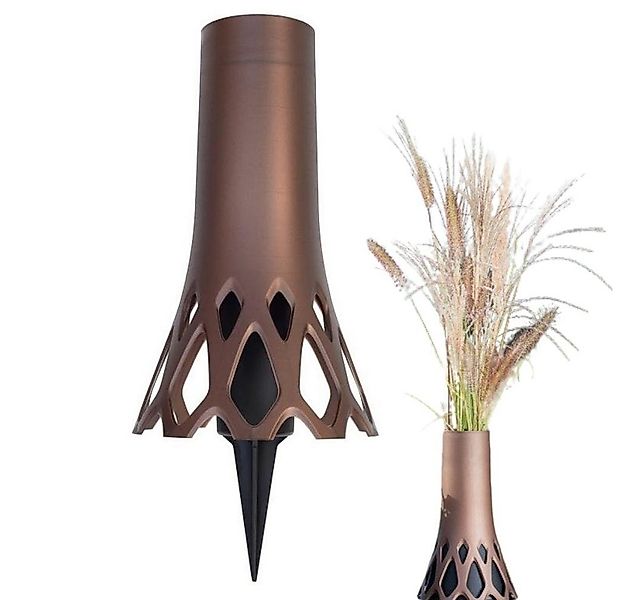 GarPet Blumentopf Grabvase Roseta mit Erdspieß Friedhof Vase Grabschmuck Ku günstig online kaufen