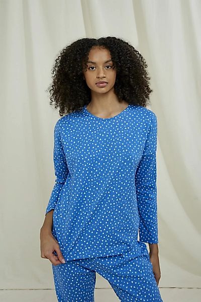 Pyjamaoberteil - Hearts Long Sleeve Top - Aus Biobaumwolle günstig online kaufen