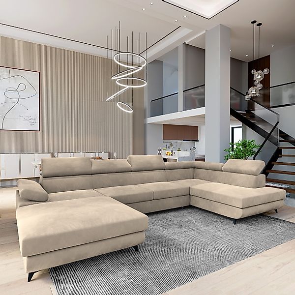 Masseno Ecksofa RUBANO mit Schlaffunktion U-Form, günstig online kaufen