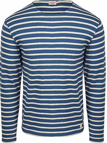 Armor-Lux Heavy Longsleeve T-Shirt Streifen Blau - Größe XL günstig online kaufen