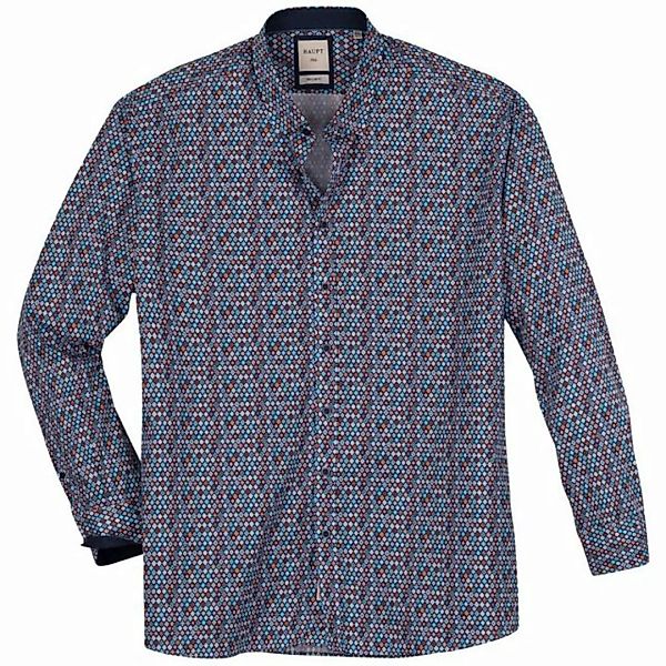 Haupt Langarmhemd Große Größen Langarmhemd blau-rot-gelb gemustert Haupt günstig online kaufen