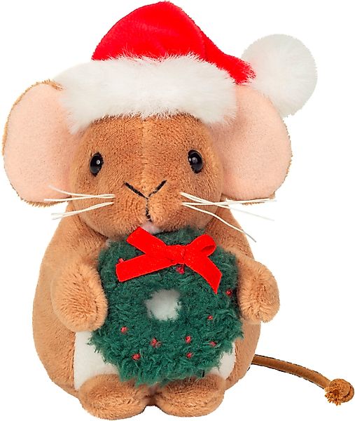 Teddy Hermann® Kuscheltier Weihnachtsmaus mit Kranz, günstig online kaufen