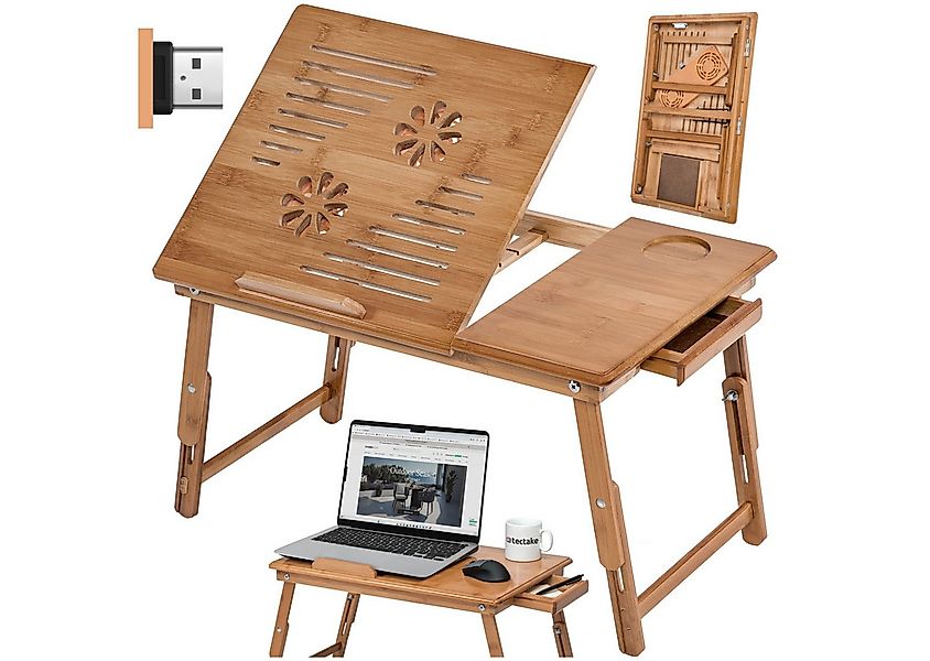 tectake Schreibtisch Laptoptisch (1-St., 1 tlg), Inkl. Schublade, Neigungsw günstig online kaufen