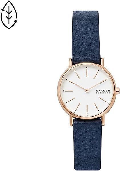 SKAGEN Quarzuhr SIGNATUR LILLE SKW2838, Armbanduhr, Damenuhr, analog, Leder günstig online kaufen