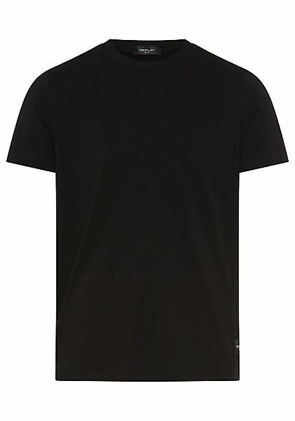 Replay T-Shirt Baumwoll-Mix, Rundhalsform günstig online kaufen