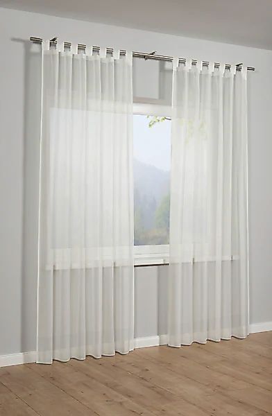 Gardine »Schal Voile Uni«, (1 St.), mit Schlaufen günstig online kaufen