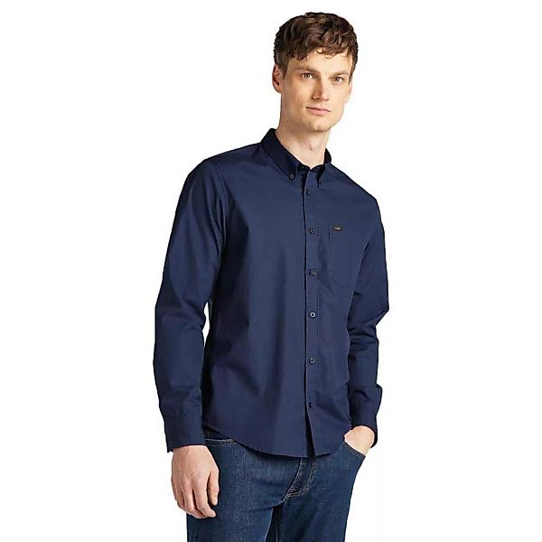 Lee Button Down L880jk35 Langarm-shirt M Navy günstig online kaufen