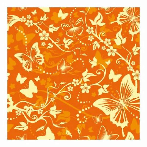 Bilderwelten Kindertapete Verzaubernde Schmetterlinge orange Gr. 288 x 288 günstig online kaufen