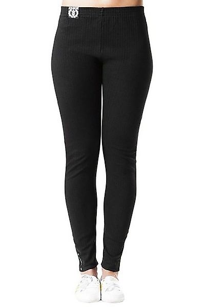 BRUBAKER Leggings Damen Leggings aus weicher Baumwolle - Schwarz - Weich un günstig online kaufen