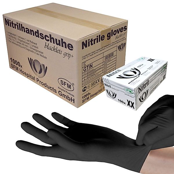 SFM ® Nitril-Handschuhe BLACKLETS GRIP+ : günstig online kaufen