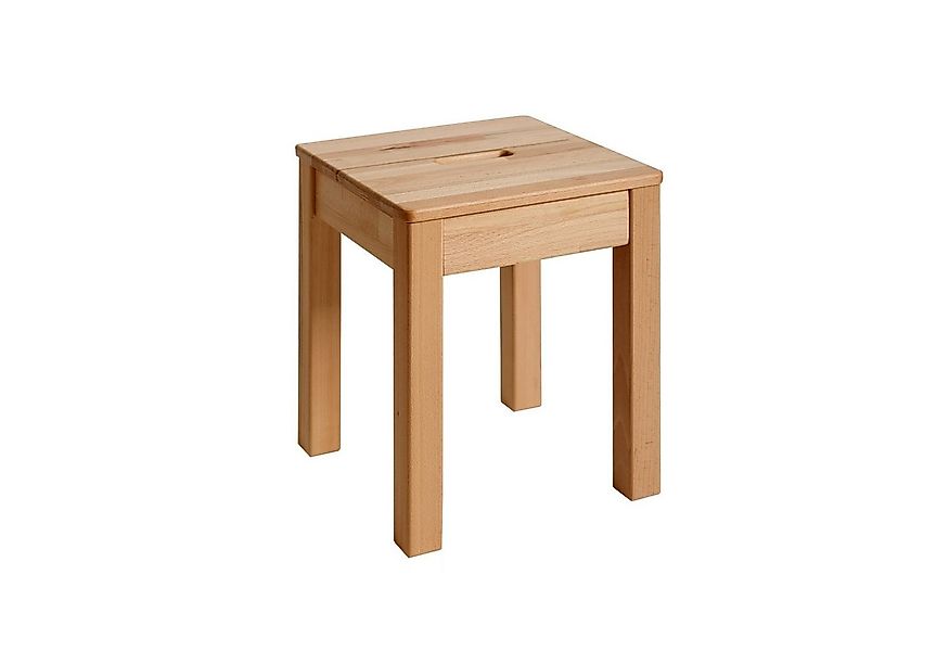 Krok Wood Hocker 1x Hocker mit Eingriff Tomas aus Massivholz günstig online kaufen