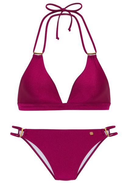 JETTE Triangel-Bikini Giulia mit goldfarbener Glanzbeschichtung günstig online kaufen
