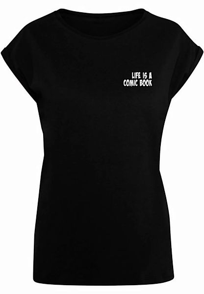 Merchcode T-Shirt Merchcode Damen Ladies Book Comic Extended Shoulder Tee ( günstig online kaufen