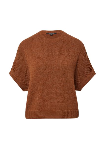 comma Kurzarmpullover Strickpullover Kurzarm-Pullover im Loose günstig online kaufen